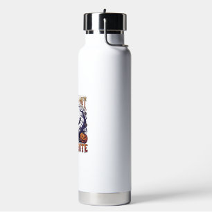 Lets Go Out Bite Ghost Pumpkins Bats Moon Water Bottle
