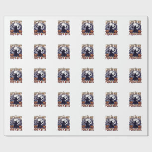 Lets Go Out Bite Ghost Pumpkins Bats Moon Wrapping Paper