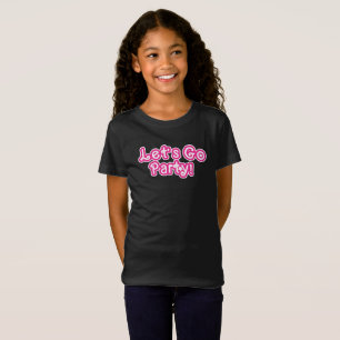 Let's Go Party Pink & White Stars  T-Shirt