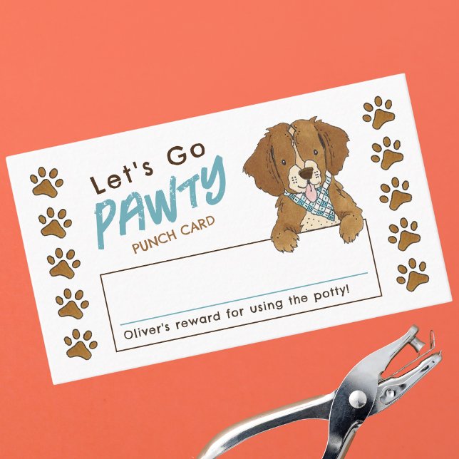 Let's Go Pawty Potty Training Rewards Punch Card (Creator Uploaded)