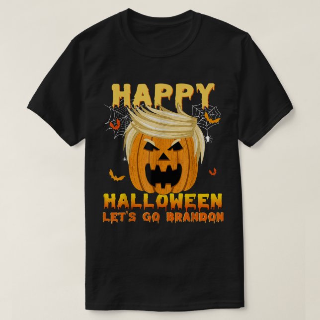 Lets Go Pumpkin Brandon Trump Pumpkin Halloween Co T-Shirt (Design Front)