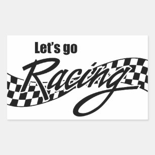 Let's Go Racing Rectangular Sticker