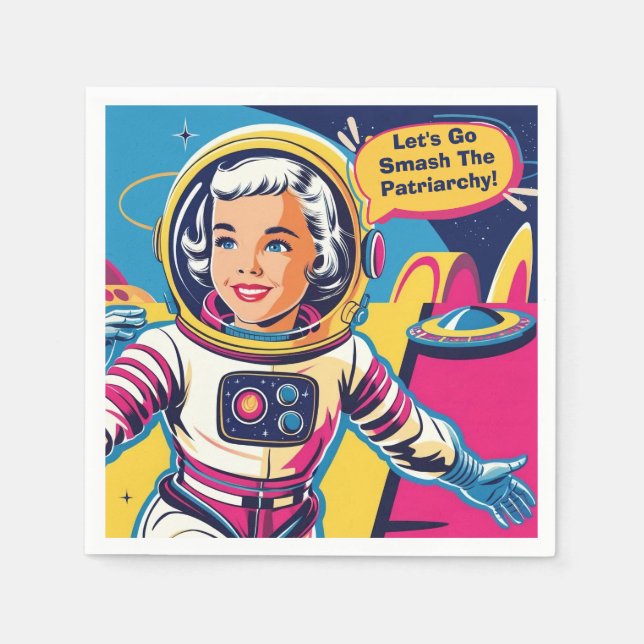 Let's Go Smash The Patriarchy Feminist  Napkin (Front)