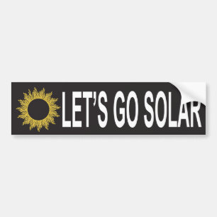 Let's Go Solar Energy Bumper Sticker