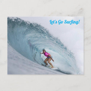 Let's Go Surfing Postcard