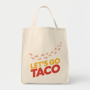 Let's Go TACO Chicken Footprints Tote Bag