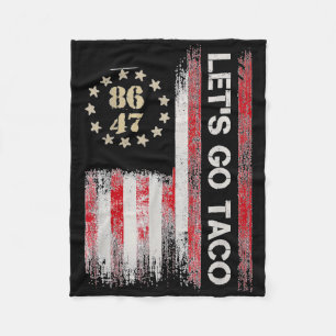 Let's Go Taco For Men Women American Us Flag 86 47 Fleece Blanket