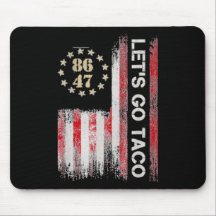Let's Go Taco For Men Women American Us Flag 86 47 Mouse Mat