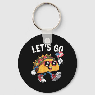 Let's Go Taco Funny Trump Always Chickens Out 1 Key Ring