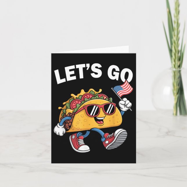Let's Go Taco Funny Trump Always Chickens Out 21  Card (Front)
