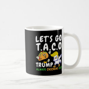 Let's Go Taco Funny Trump Always Chickens Out Coffee Mug