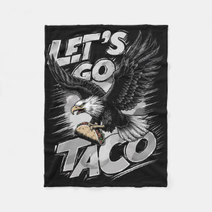 Let's Go Taco Funny Trump Always Chickens Out &#; Fleece Blanket