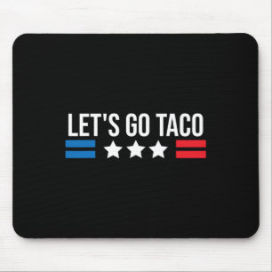 Let's Go Taco Funny Usa Us Vintage Flag 1 Mouse Mat