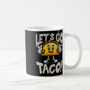Let's Go Taco Mascot - Funny Patriotic Taco Tariff Coffee Mug
