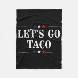 Let's Go Taco Retro Vintage Let's Go Taco Fleece Blanket