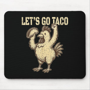 Lets Go Taco Retro Vintage Lets Go Taco Mouse Mat
