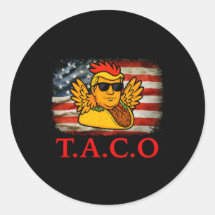 Let's Go Taco Shirt T.a.c.o Funny Trendy Chicken T Classic Round Sticker