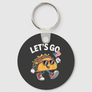 Let's Go TACO Trump  4th Of July Taco Lovers Key Ring