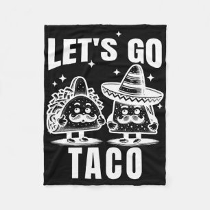 Let's Go Taco Trump Always Chickens Out 6 Fleece Blanket