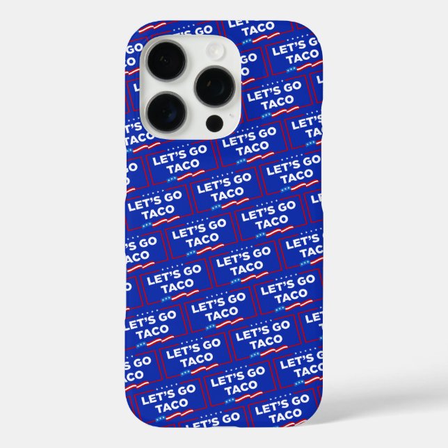 Let's Go Taco Trump Always Chickens Out Funny Case-Mate iPhone Case (Back)