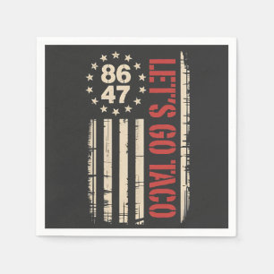 Let's Go TACO Trump Always Chickens Out Napkin