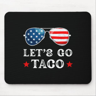 Let's Go Taco Trump Always Chickens Out Retro Sung Mouse Mat