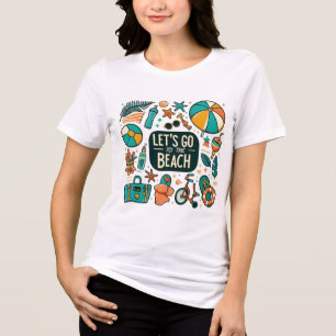 Let's Go To The Beach Summer Fun Tri-Blend Shirt