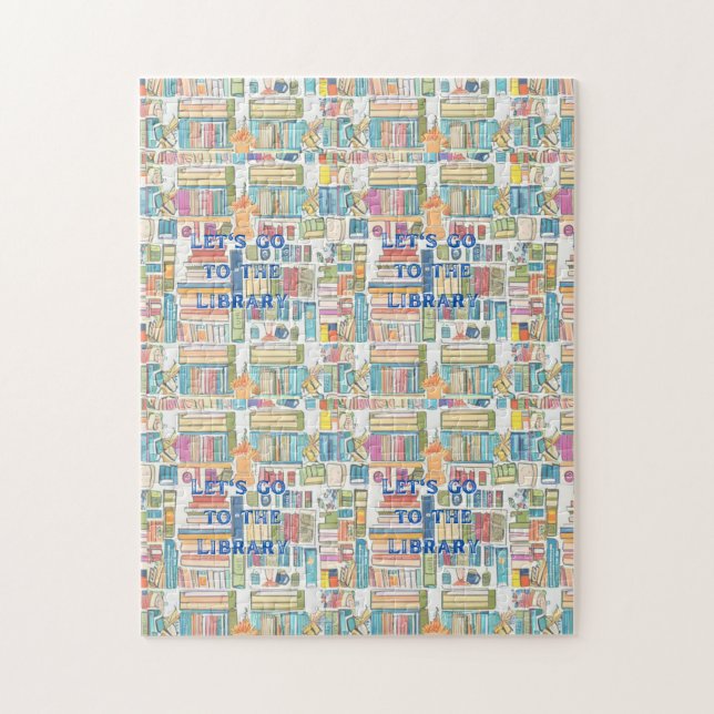 Let's go to the Library 2 Puzzle (Vertical)