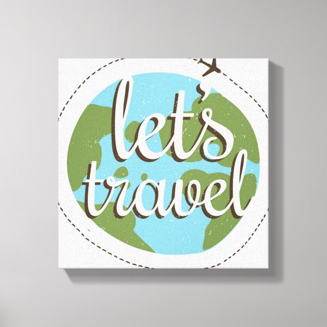 Lets Go Travel Canvas Print (Front)