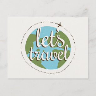 Lets Go Travel Postcard