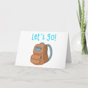 Let's Go Typography with Backpack Card