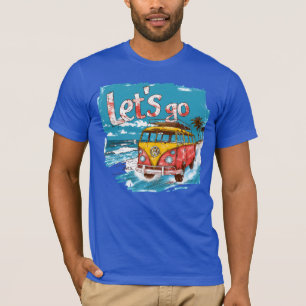 Let's Go Vintage Surf Van Graphic T-Shirt – Retro