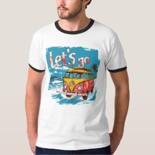 Let's Go Vintage Surf Van Graphic T-Shirt – Retro