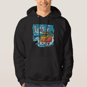 Let's Go Vintage Surf Van Graphic T-Shirt – Retro Hoodie