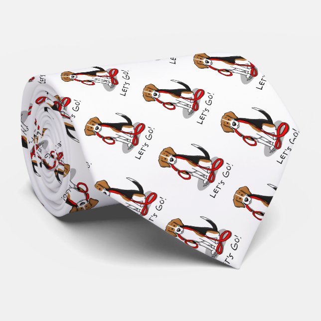 Let's Go! (walk) Beagle Dog (tri colour 3) Cute Tie (Rolled)