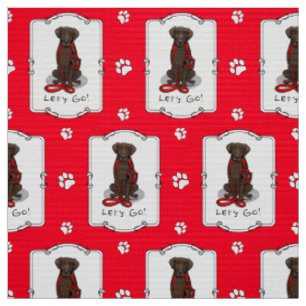 Let's Go! Walk Curly-Coated Retriever Dog (liver) Fabric