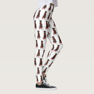 Let's Go! Walk Curly-Coated Retriever Dog (liver) Leggings