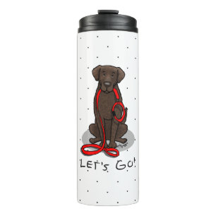 Let's Go! Walk Curly-Coated Retriever Dog (liver) Thermal Tumbler