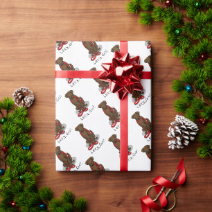 Let's Go! Walk Flat-Coated Retriever Dog (liver) Wrapping Paper