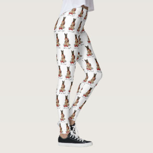 Let's Go! Walk German Shepherd Dog (black tan) Leggings