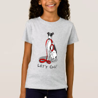 Let's Go! (walk) Greyhound Dog (black white) Funny