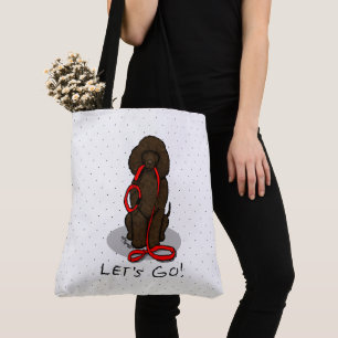 Let's Go! Walk Irish Water Spaniel Dog (liver 1) Tote Bag