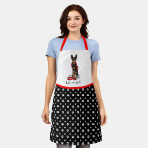 Let's Go! Walk Miniature Pinscher (black tan 1) Apron
