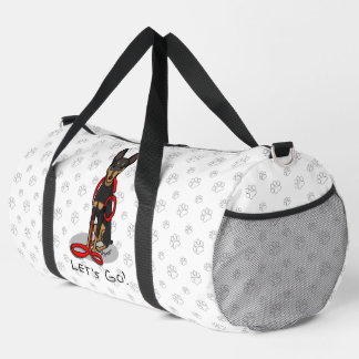 Let's Go! Walk Miniature Pinscher (black tan 1) Duffle Bag