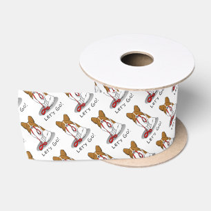 Let's Go! (walk) Papillon (white & red) Dog Cute Satin Ribbon