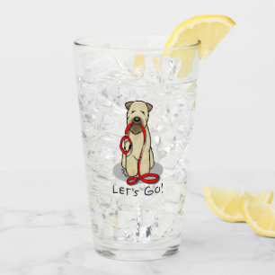Let's Go! Walk Wheaten Terrier Dog (wheaten 1b2) Glass