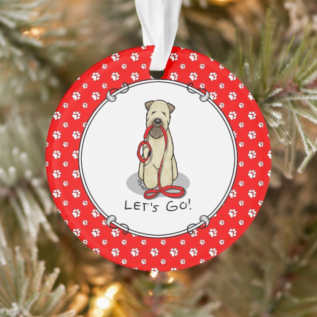 Let's Go! Walk Wheaten Terrier Dog (wheaten 1b2) Ornament (Tree)