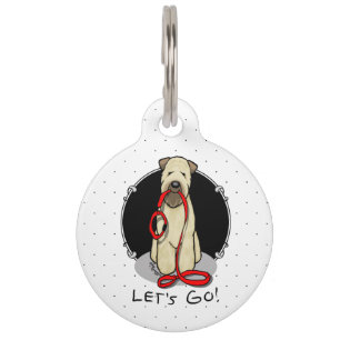Let's Go! Walk Wheaten Terrier Dog (wheaten 1b2) Pet Tag