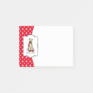 Let's Go! Walk Wheaten Terrier Dog (wheaten 1b2) Post-it Notes