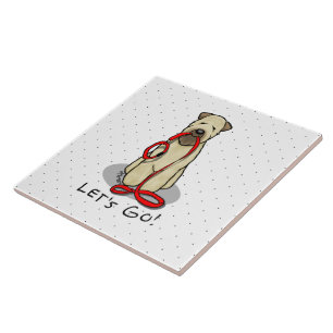 Let's Go! Walk Wheaten Terrier Dog (wheaten 1b2) Tile